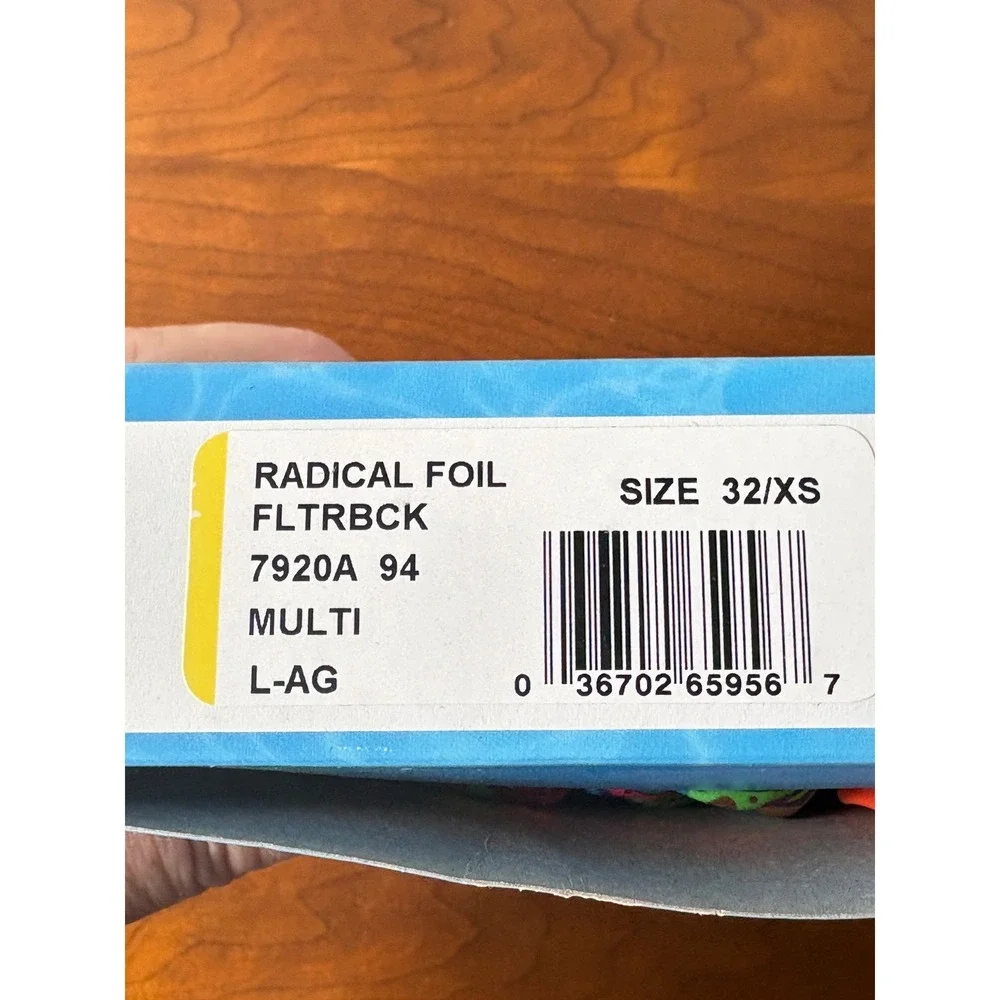 The Finals Radical Foil‎ Flutterback Swimsuit Multi Color Psychedelic XS 32 NWT